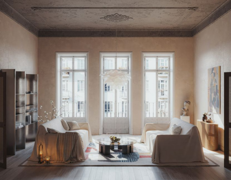 archviz of london apartment by shaygan shamlou rendered at rebusfarm