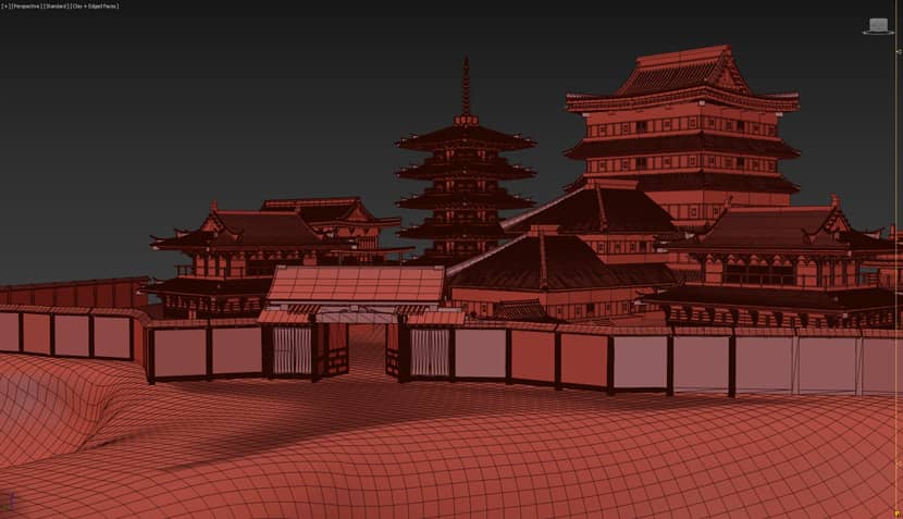 The Making of 'Buddhist Temple Complex' by Aleksey Karetin